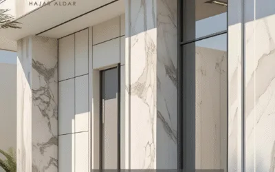 الرخام في تصميم واجهات الفلل الحديثة: فخامة لا تخفت