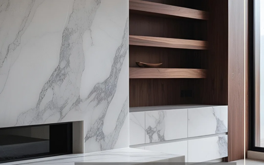 دمج الرخام مع الخشب في ديكور المنازل الحديثة