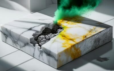 تأثير الكلور والفلاش على الرخام